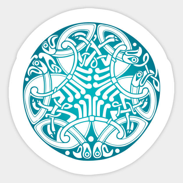 Celtic birds. Book of Kells Sticker by GTC_Design